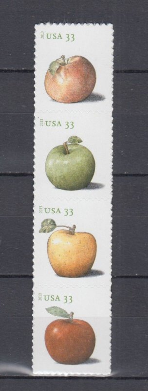 (A) USA #4731-34 Apples Vertical Strip of 4  Stamps MNH