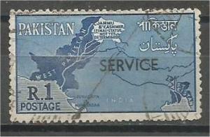 PAKISTAN, 1961, used 1r, Overprinted Scott O66