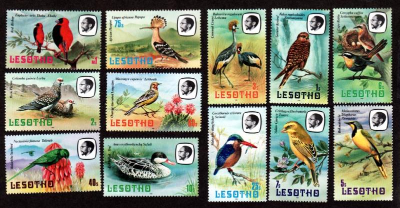 Lesotho # 321//334 Mint NH Birds!