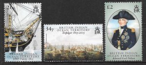 BRITISH INDIAN OCEAN TERRITORY Sc 313-315 NH ISSUE OF 2005 - SHIPS 