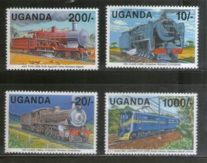 Uganda 1991 Locomotive Train Electric Transport Railway Sc 876 4v MNH # 636