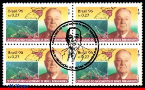 2572 BRAZIL 1996 IRINEU BORNHAUSEN, POLITICIAN, MI# 2689, POSTMARK 1st DAY, MNH