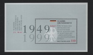 Germany  #2041  MNH  1999   sheet Basic Law