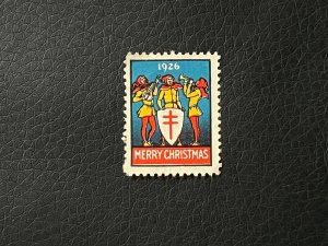 1926 WX38 Heralding Minstrels single US Christmas Seals Mint no gum