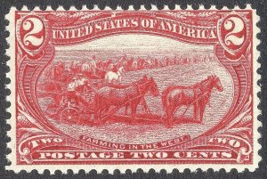 #286 F-VF MNH OG-2¢ TRANS-MISSISSIPPI  SERIES-FARMING IN THE WEST (REM 286-5)