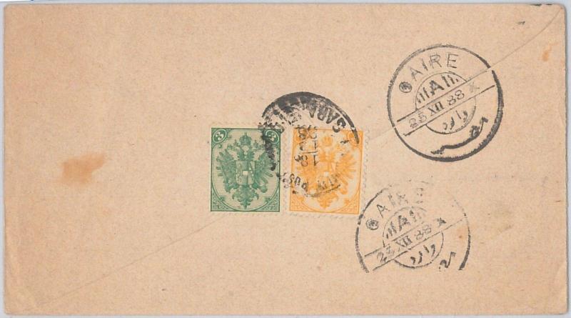 56115 -  BOSNIA - POSTAL STATIONERY COVER to EGYPT Cairo 1888 - VERY NICE !!