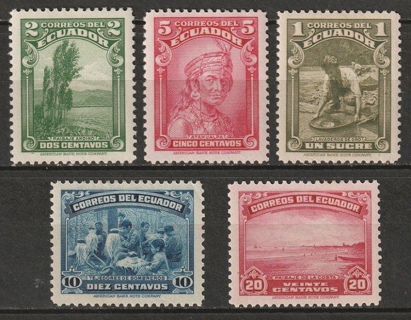 Ecuador 1937 Sc 361-5 set MH*