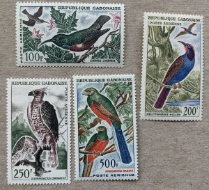 Gabon 1963-64 Birds complete set, MNH.  Scott C14-C17, CV $41.75