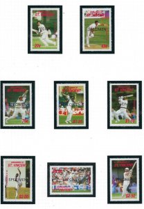 St Vincent Grenadines 606-13 MNH Specimen 1988 Cricket (KA)(ad4356)