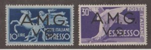 Italy - A.M.G. Scott #1LNE1-1LNE2 Stamps - Mint Set