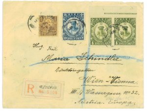 P2939 - CHINA. 1930, MIXED FRANKNG TO AUSTRIA FROM YANGCHOW-