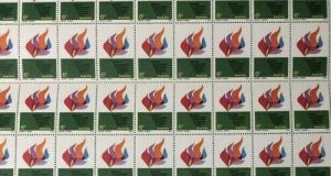 ZAYIX - 1970 Australia 487 Freedom of Speech - Full Sheet of 100 - Face Value $6 