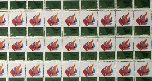 ZAYIX - 1970 Australia 487 Freedom of Speech - Full Sheet of 100 - Face Value $6 