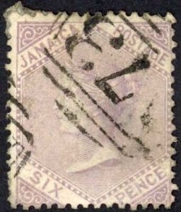 Jamaica SG5 6d Dull Lilac Wmk Pineapple (thin) St Anns Bay A73 Pmk