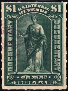 R173 $1.00 Documentary Stamp (1898) Used