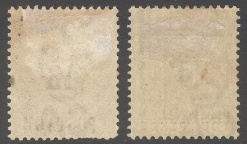 Tobago 1896 1/2d on 4d Lilac&Rose WIDE SPACE Scott31&31a SG33&33a MLH Cat $260