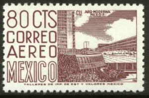 MEXICO C472, 80¢ 1950 Defin 9th Issue Unwmkd Fosfo Coated. MINT, NH. F-VF.