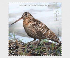 Estonia 2022 Bird Of The Year The Eurasian Woodcock Omniva stamp MNH