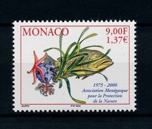 [39557] Monaco 2000 Marine life fish starfish  MNH