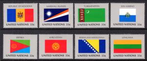 UN New York 744-751 Flags MNH VF