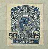 Aden Aerogramme George VI - New Currency Overprint  (1) Unused