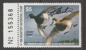 U.S. Scott Scott #16 Minnesota Duck Stamp - Mint NH Single - Signed by Artist