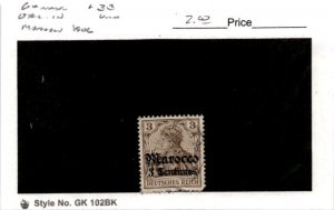 Germany Offices Morocco, Postage Stamp, #33 Used, 1906 (AB)