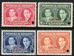 Honduras 1933 Inauguration of President set of 4 unmounte...