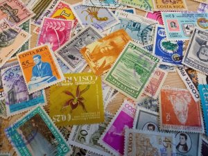 Costa Rica 220 used different old postage stamps ✨Very good value