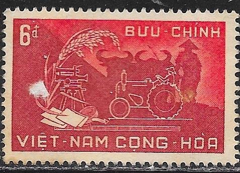 Viet Nam 115: 6d Symbols of Agrarian Reform, unused, NG, F-VF