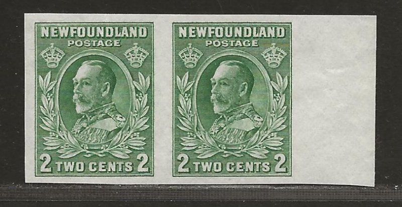 NEWFOUNDLAND  SC# 186c   IMPERF PAIR  VF/MOG