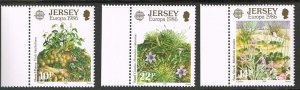 Jersey 1986,Sc.#396-8 MNH,   Europa (C.E.P.T.) 1986 - Umweltschutz