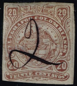 Colombia Telegraph (Yvert #TE9); Used (3Stars)