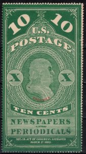 USA - Newspaper Stamps - Scott PR6 Facsimile
