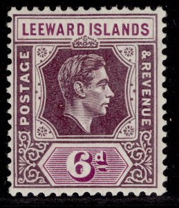 LEEWARD ISLANDS GVI SG109, 6d dp dl purple & bt purple, M MINT. Cat £35. CHALKY
