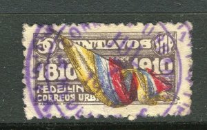 COLOMBIA; PRIVATE LOCAL POST Company issue 1903 Medellin Flag used