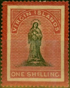 Virgin Islands 1867 1s Black & Rose-Carmine SG19 Good to Fine MM