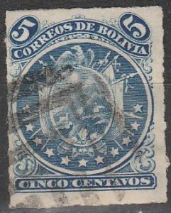 Bolivia #26 F-VF Used CV $8.00  (V2114)