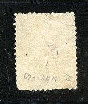 U.S. - Scott #67a, brown yellow, Used, Cat. $1,340.00