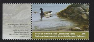 Canada 2006 wildlife habitat conservation   stamp  mnh  S.C. #  fwh22