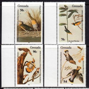 Grenada 1985 Audubon Birds Complete Mint MNH Set SC 1251-1254