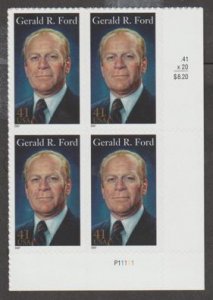 U.S. Scott #4199 Gerald R. Ford Stamp - Mint NH Plate Block