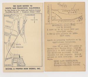 TWO #UX27 each with an ad depicting a MAP one mentions World's Fair NICE!