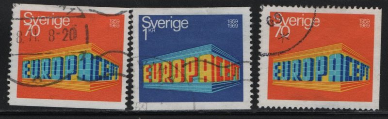 SWEDEN, 814-816, (2) SET, USED, 1969, Europa Issue