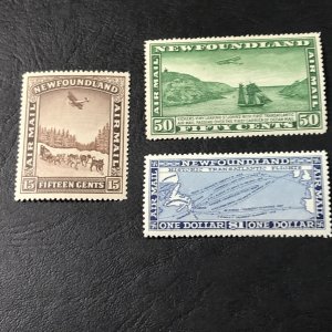 NEW FOUNDLAND # C6-C8--MINT/HINGED----COMPLETE SET--AIR-MAIL--1931