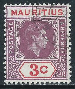 Mauritius, Sc #212, 3c Used
