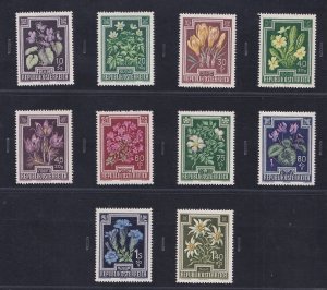 Austria    #B235-B244   MNH   1948  flowers
