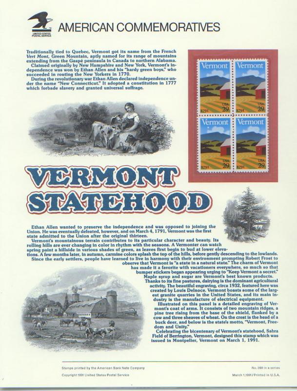 Vermont Statehood, Set 4*