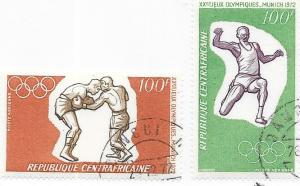 Central African Republic #C93-C94   72 Olympics  (U) CV $1.90