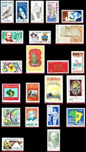 BRAZIL 1969 - ALL COMMEMORATIVE STAMPS OF THE YEAR, SCOTT 1087+1114~49, ALL MNH